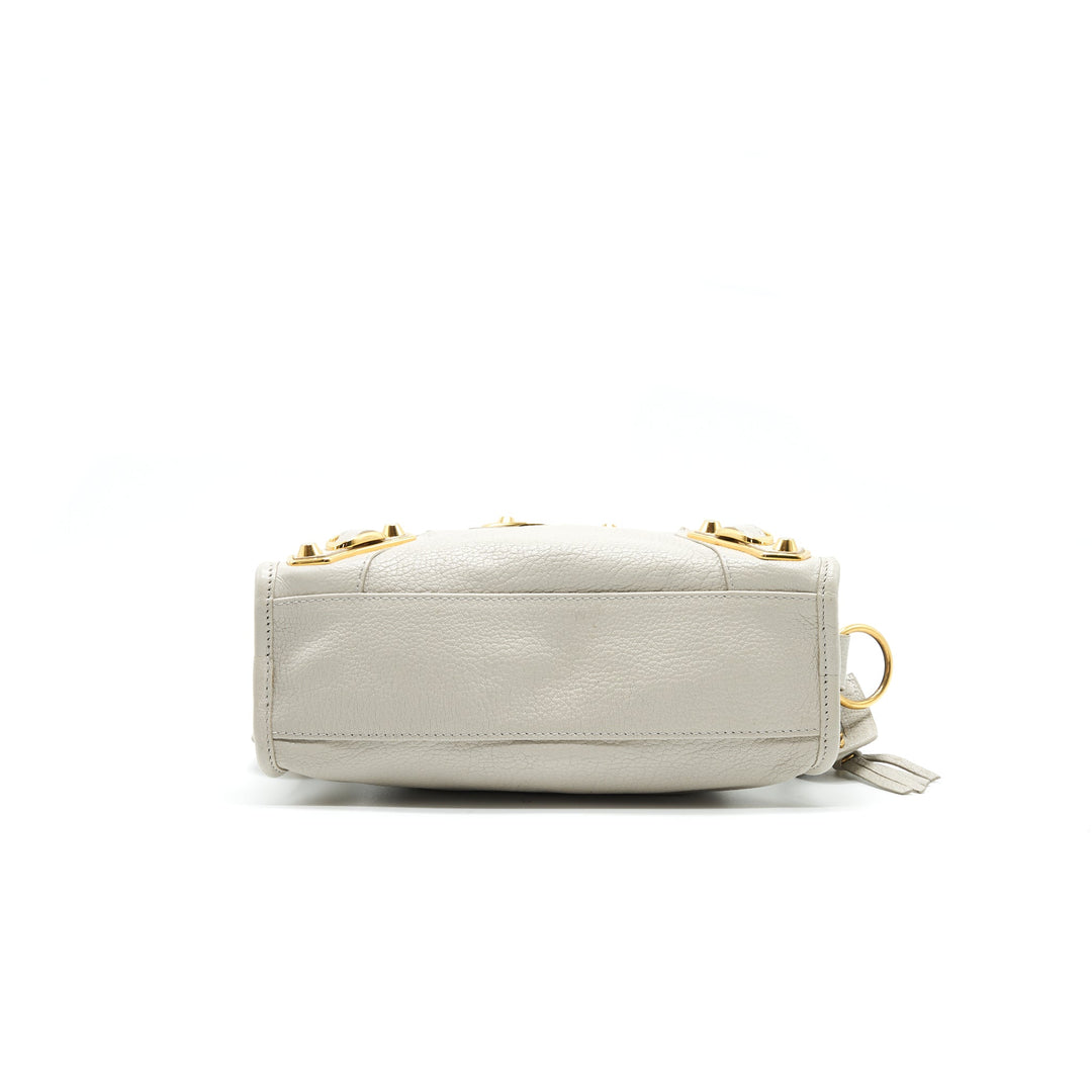 balenciaga MINI GIANT CITY CROSSBODY BAG LIGHT GREY GHW