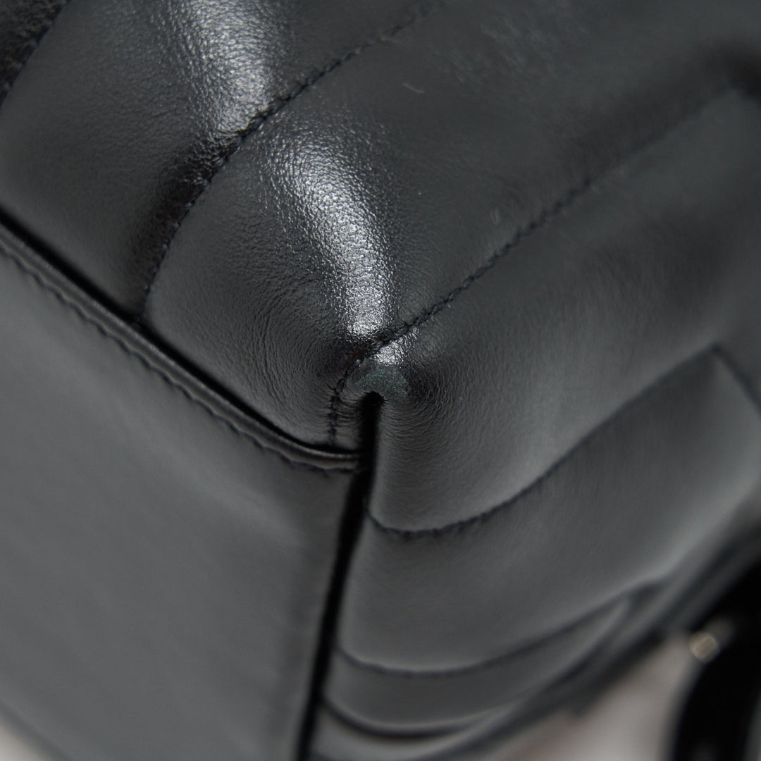 Saint Laurent Medium Loulou Backpack Black Y Matelass