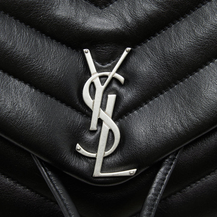 Saint Laurent Medium Loulou Backpack Black Y Matelass