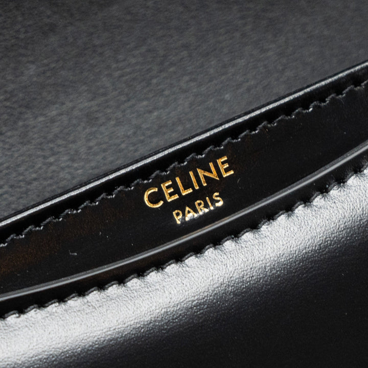 Celine Mini Besace Shiny Calfskin Black