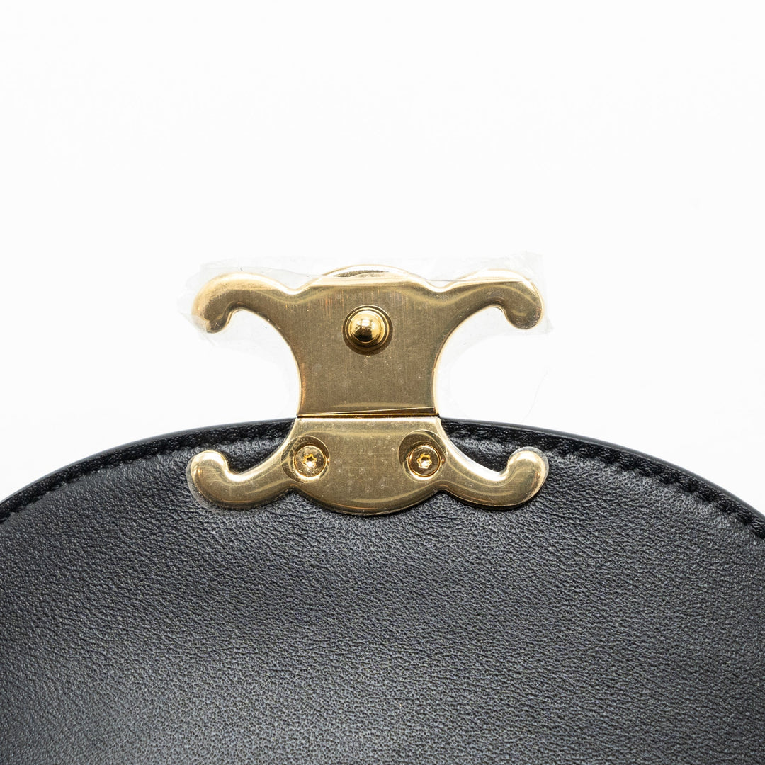 Celine Mini Besace Shiny Calfskin Black