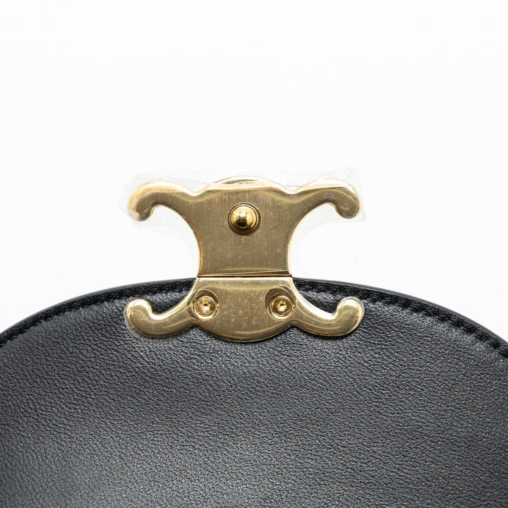 Celine Mini Besace Shiny Calfskin Black