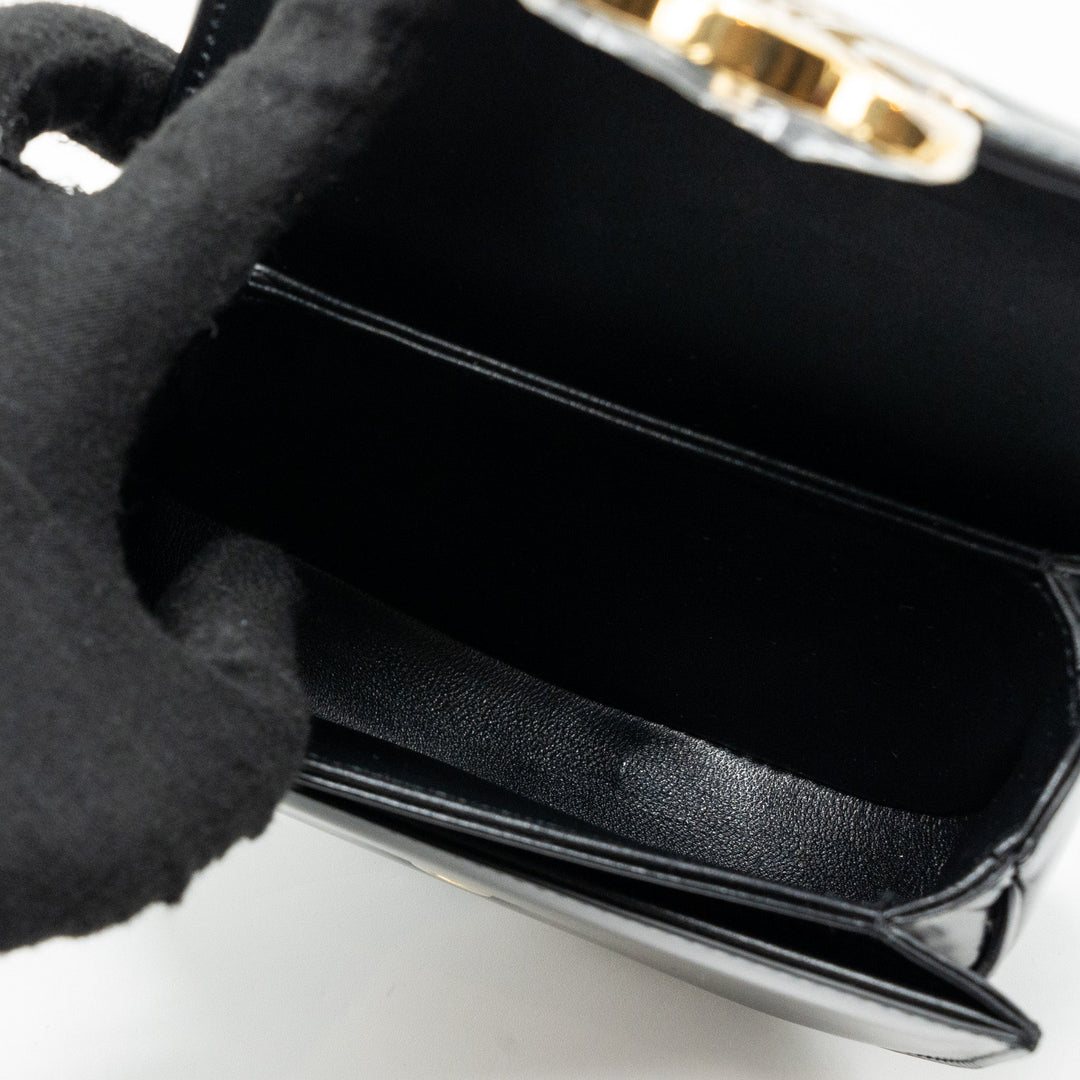 Celine Mini Besace Shiny Calfskin Black