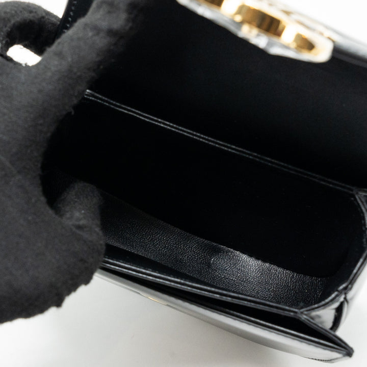 Celine Mini Besace Shiny Calfskin Black