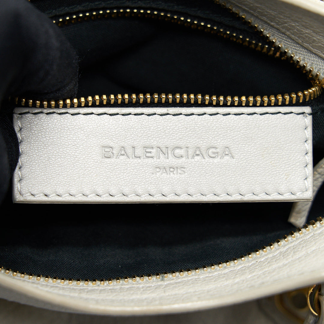 balenciaga MINI GIANT CITY CROSSBODY BAG LIGHT GREY GHW