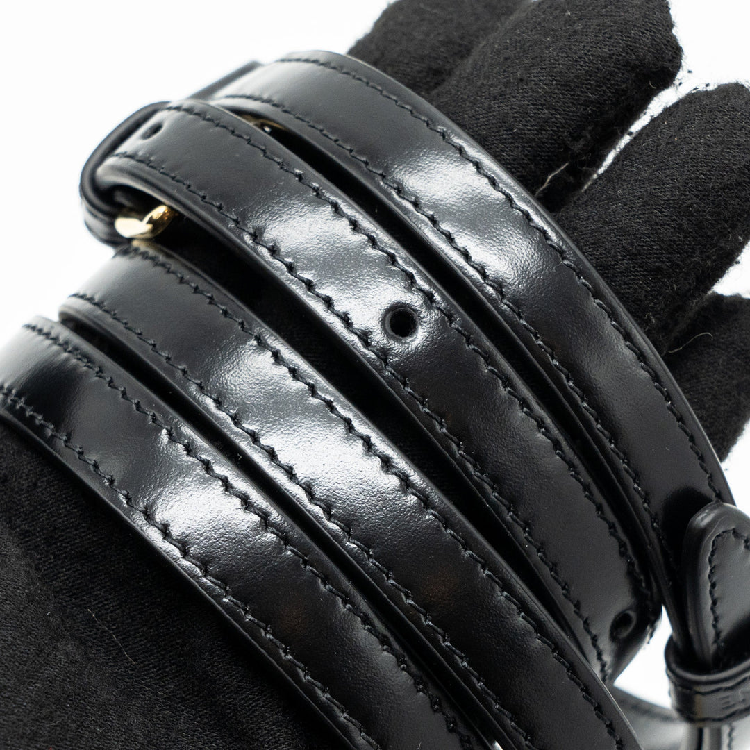 Celine Mini Besace Shiny Calfskin Black