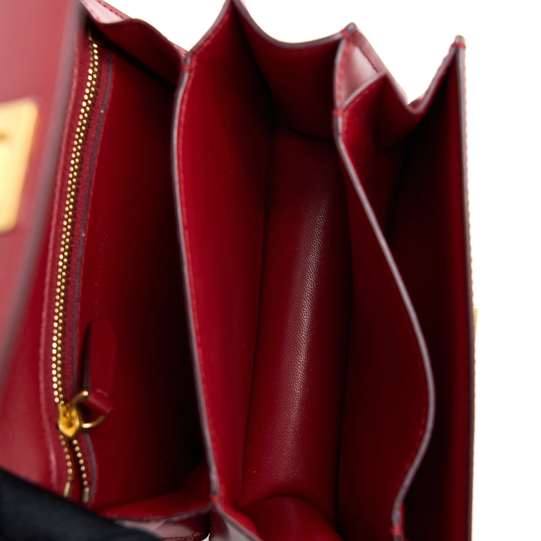 Celine Small Classic Box Bag Calfskin Red