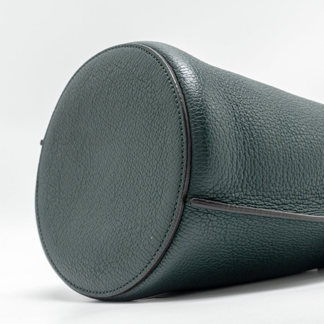 Top Quality Celine Nano Bucket Big Bag Grained Calfskin Dark Green