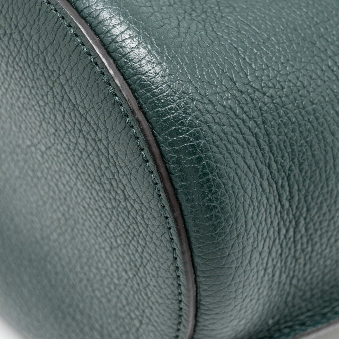 Celine Nano Bucket Big Bag Grained Calfskin Dark Green