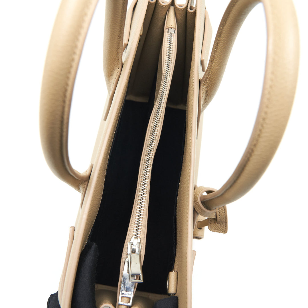 Saint Laurent Sac De Jour Tote Bag Beige SHW