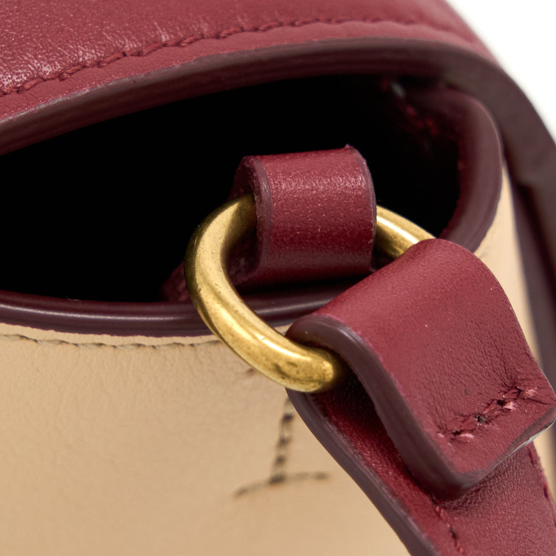 Celine Frame Bag Calfskin Ruby/Nude