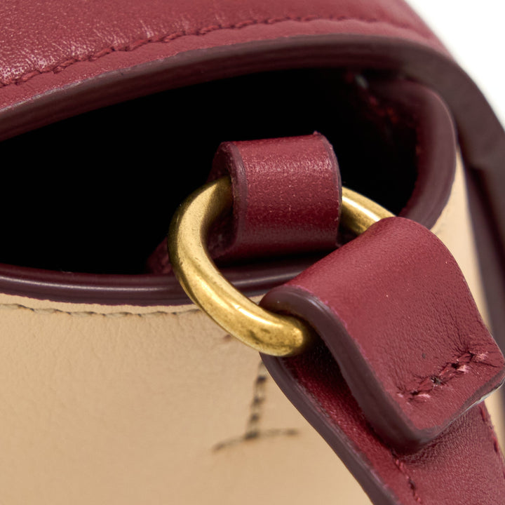 Celine Frame Bag Calfskin Ruby/Nude