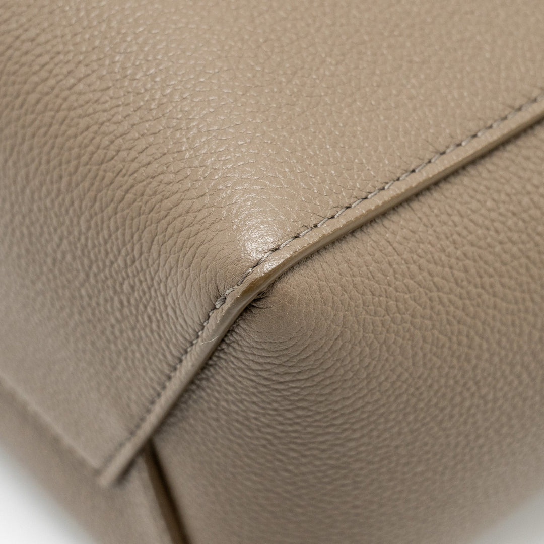 Celine Sangle Bucket Bag Calfskin Grey