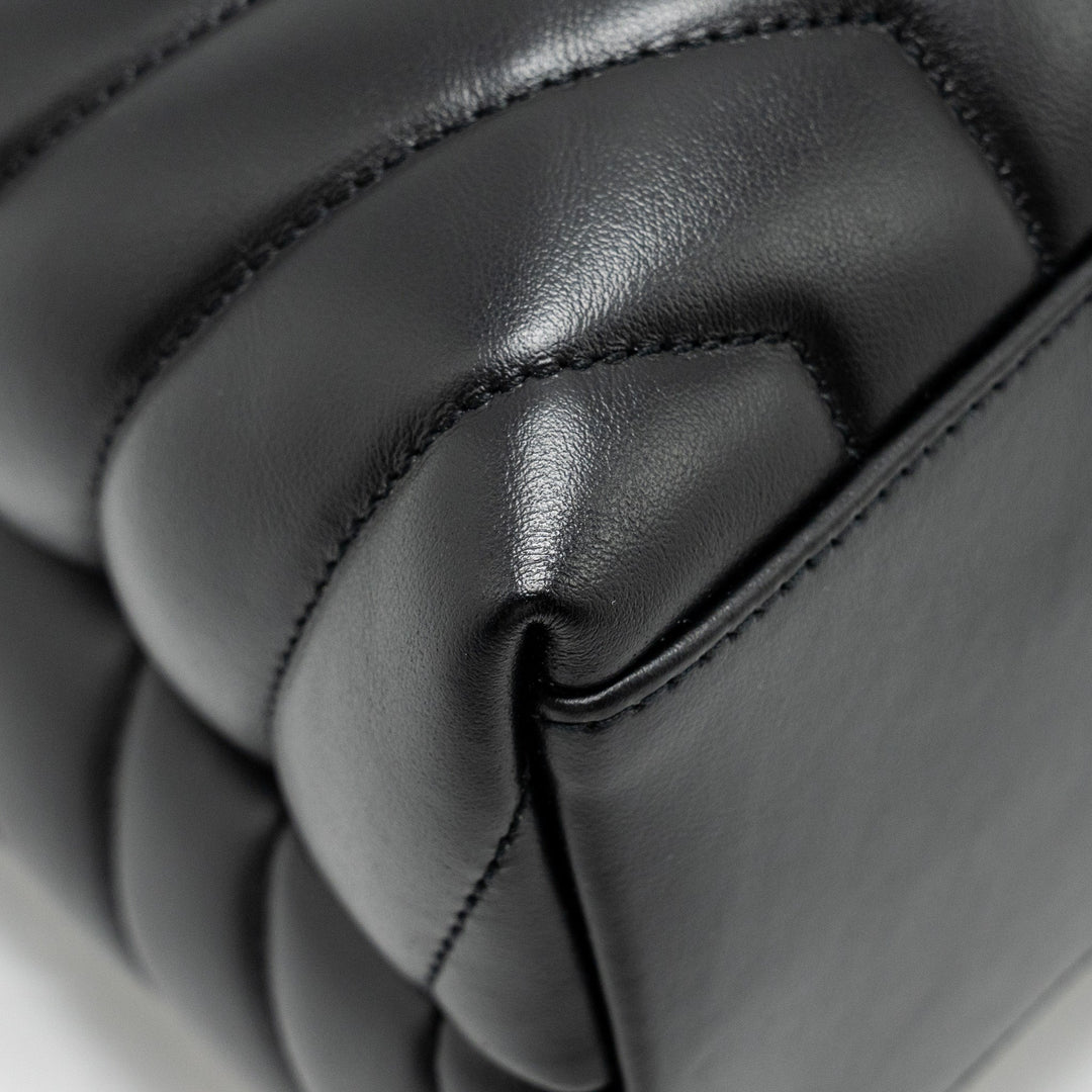 Saint Laurent Medium LouLou Shoulder Bag Calfskin Black SHW