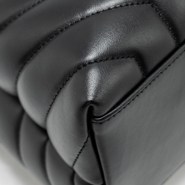 Saint Laurent Medium LouLou Shoulder Bag Calfskin Black SHW