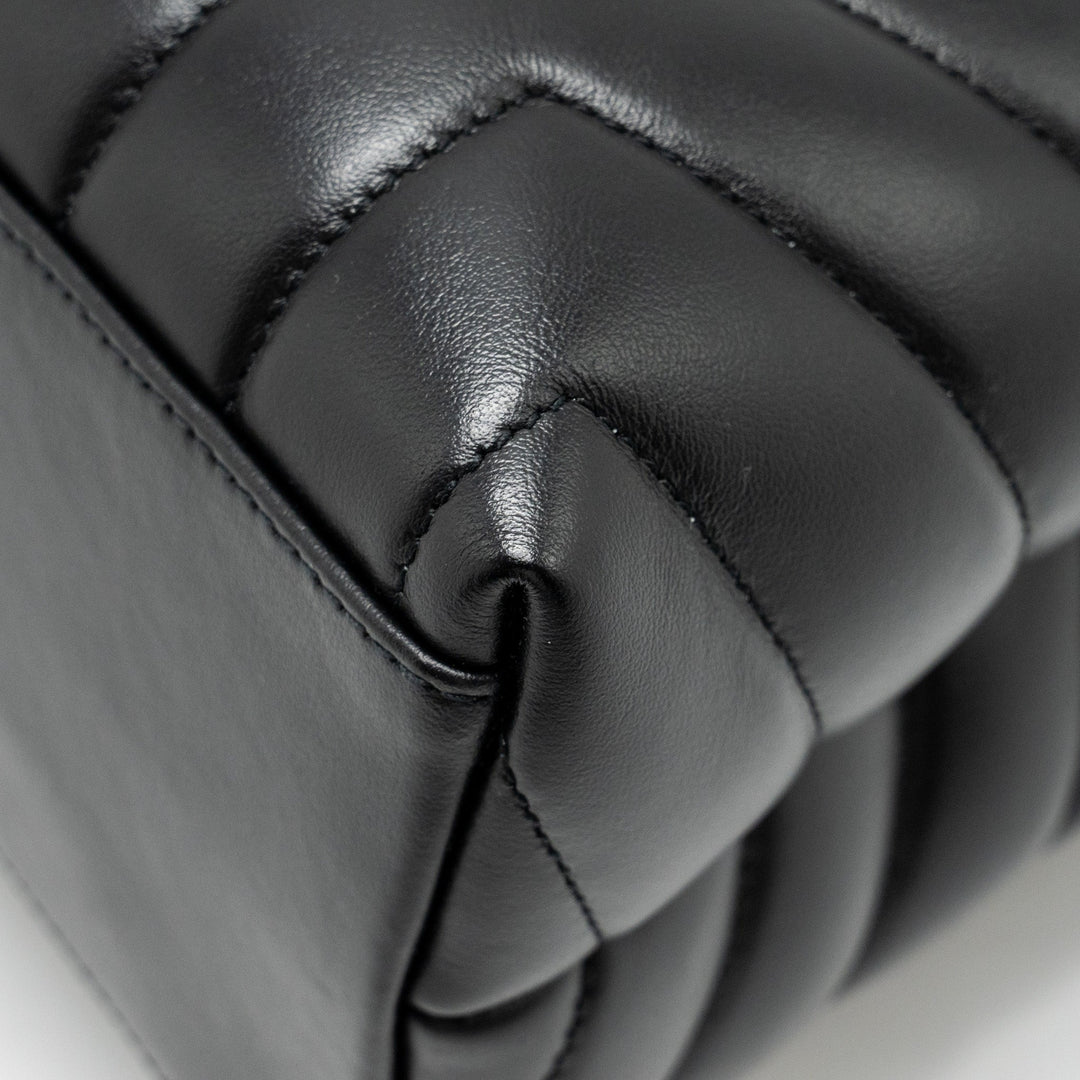 Saint Laurent Medium LouLou Shoulder Bag Calfskin Black SHW
