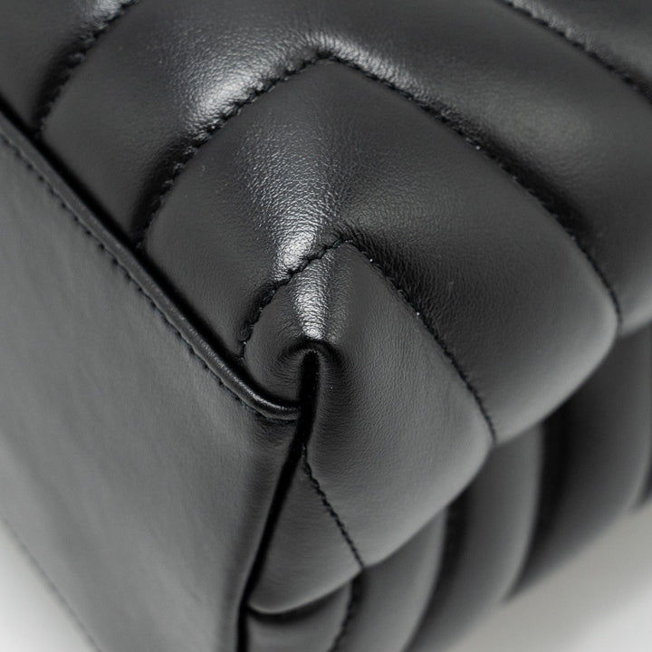 Saint Laurent Medium LouLou Shoulder Bag Calfskin Black SHW