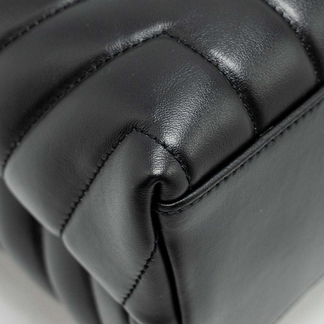 Saint Laurent Medium LouLou Shoulder Bag Calfskin Black SHW