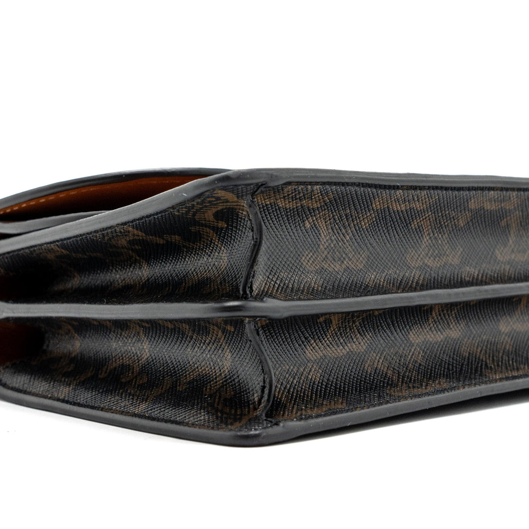 Celine wallet on strap triomphe canvas / leather tan