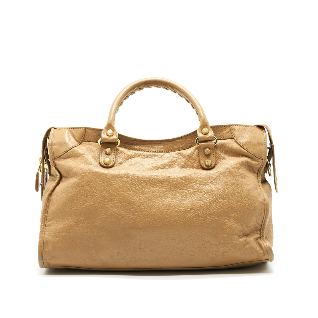 Top Quality Balenciaga GIANT CITY BAG BEIGE GHW