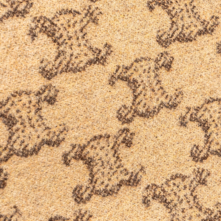 Celine Large Cabas Thais Triomphe Printed Wool/Calfskin Wool/Calfskin Brown