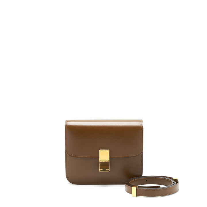 Top Quality Celine Teen Classic Box Bag Calfskin camel
