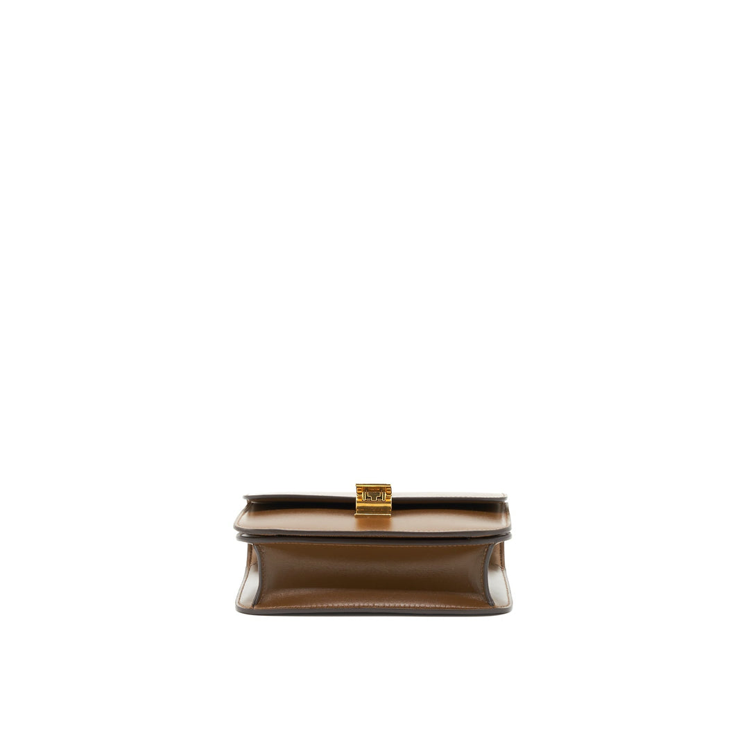 Top Quality Celine Teen Classic Box Bag Calfskin camel