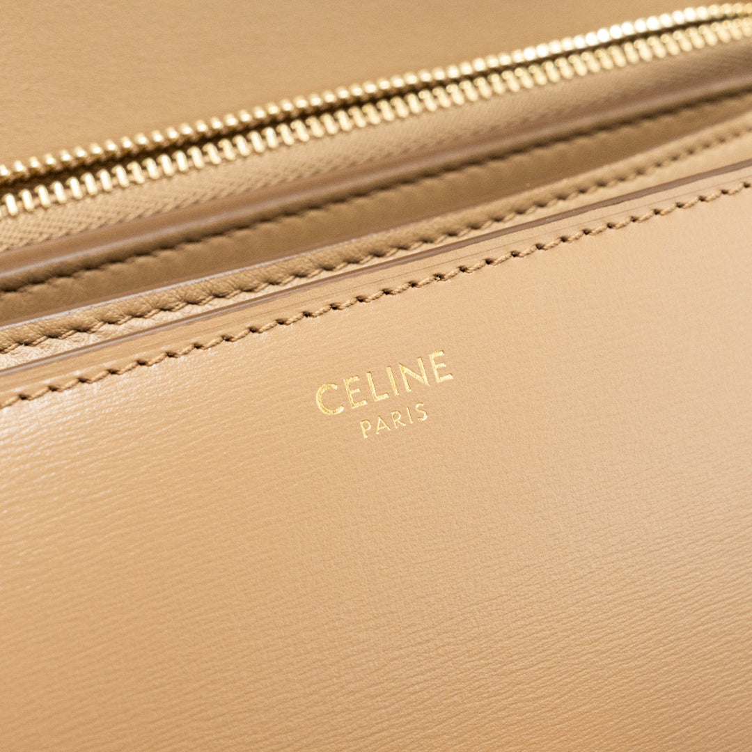 Celine medium classic box bag Calfskin Beige