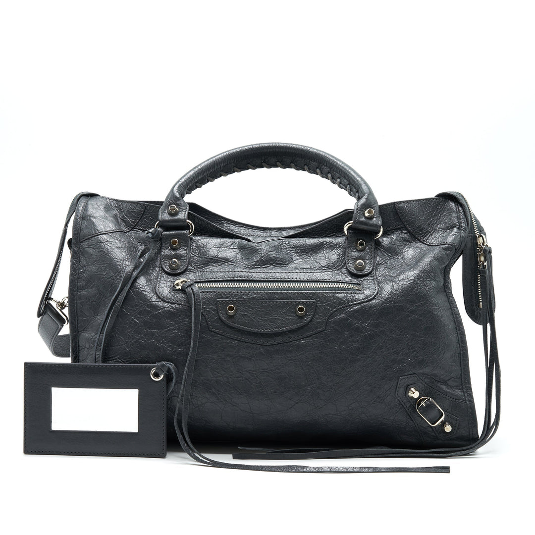 Top Quality Balenciaga Medium Giant City Bag Grey with SHW