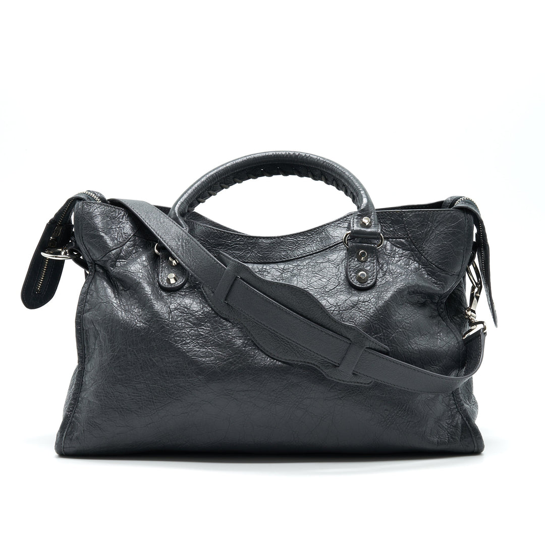 Top Quality Balenciaga Medium Giant City Bag Grey with SHW