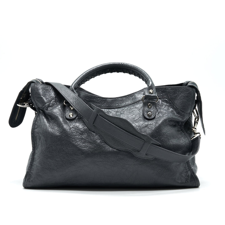Top Quality Balenciaga Medium Giant City Bag Grey with SHW