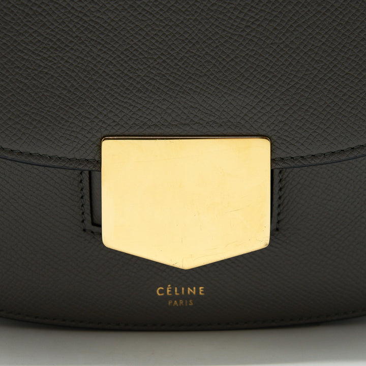 Top Quality Celine Trotteur Bag Large Grained Calfskin Grey