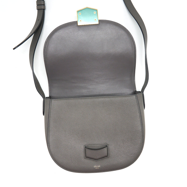 Top Quality Celine Trotteur Bag Large Grained Calfskin Grey