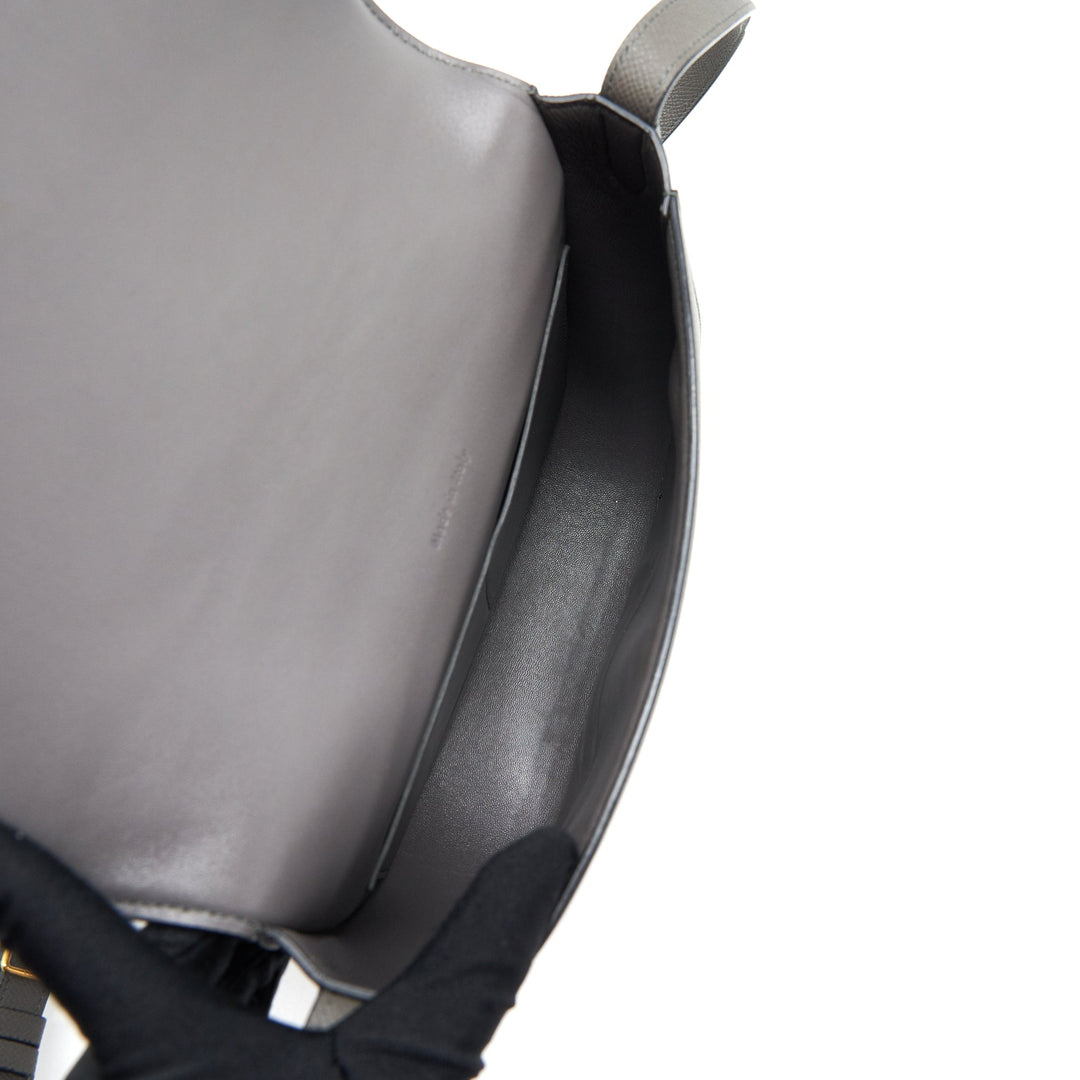 Top Quality Celine Trotteur Bag Large Grained Calfskin Grey