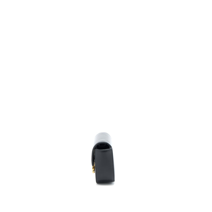 Celine Mini Triomphe in Shiny Calfskin Black