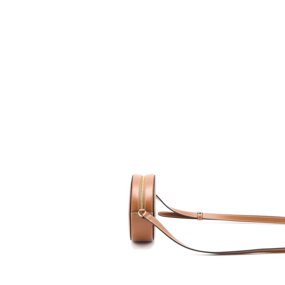 Celine Crossbody Oval Purse Cuirass Triomphe Smooth Calfskin Tan