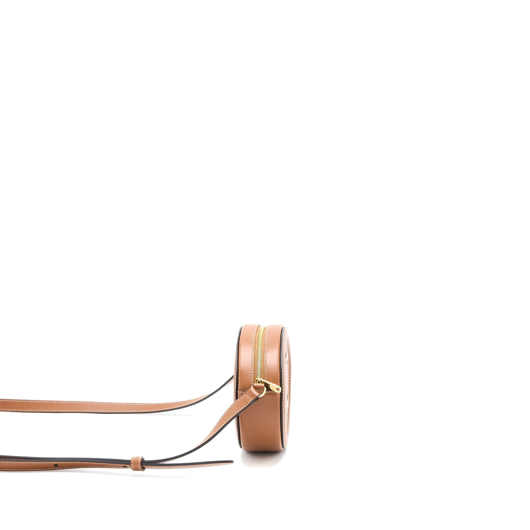 Celine Crossbody Oval Purse Cuirass Triomphe Smooth Calfskin Tan