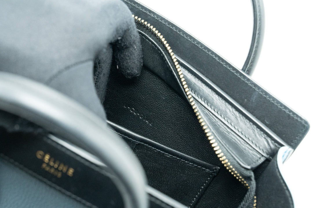 Celine Nano Luggage Bag Multi Colour blue/dark blue/black