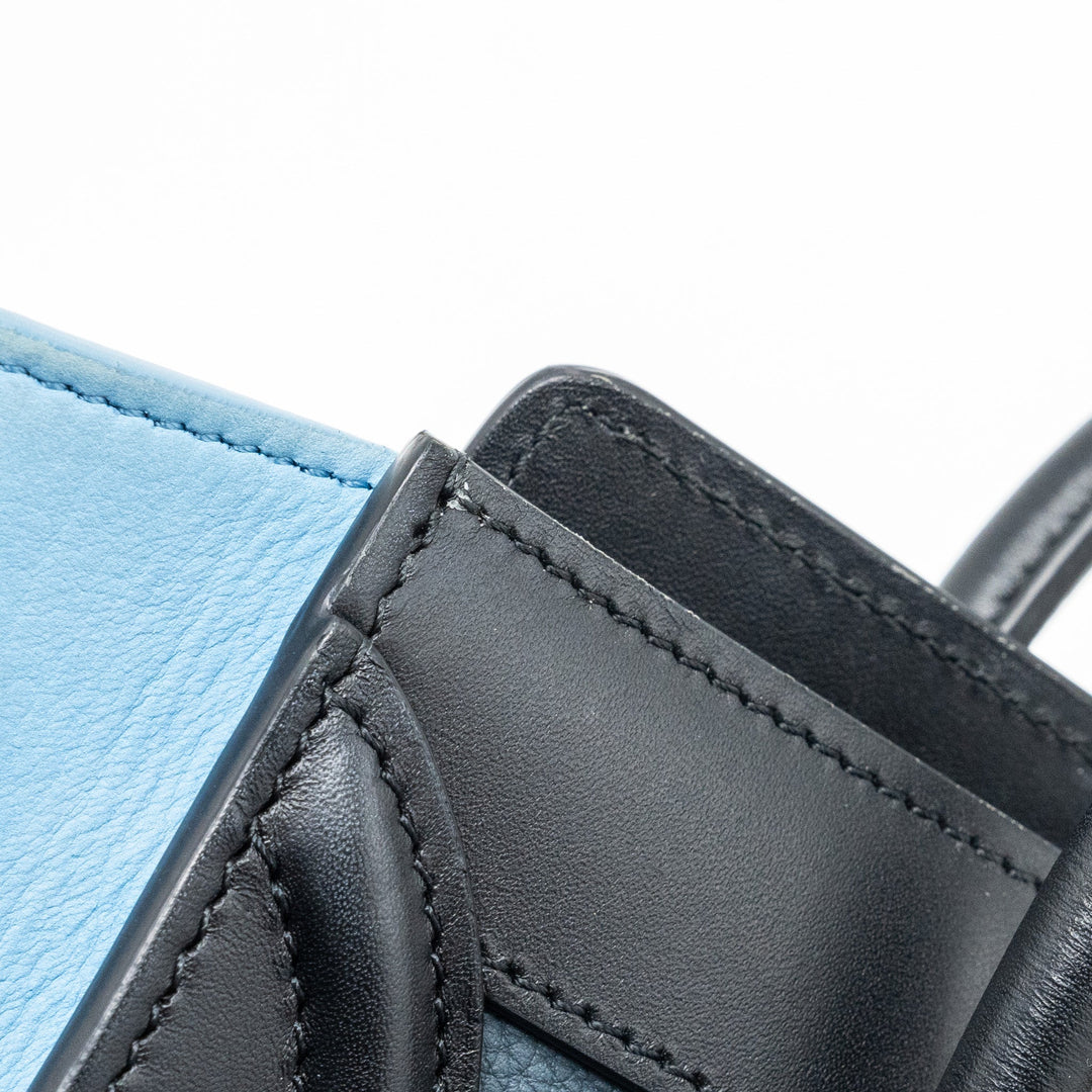 Celine Nano Luggage Bag Multi Colour blue/dark blue/black