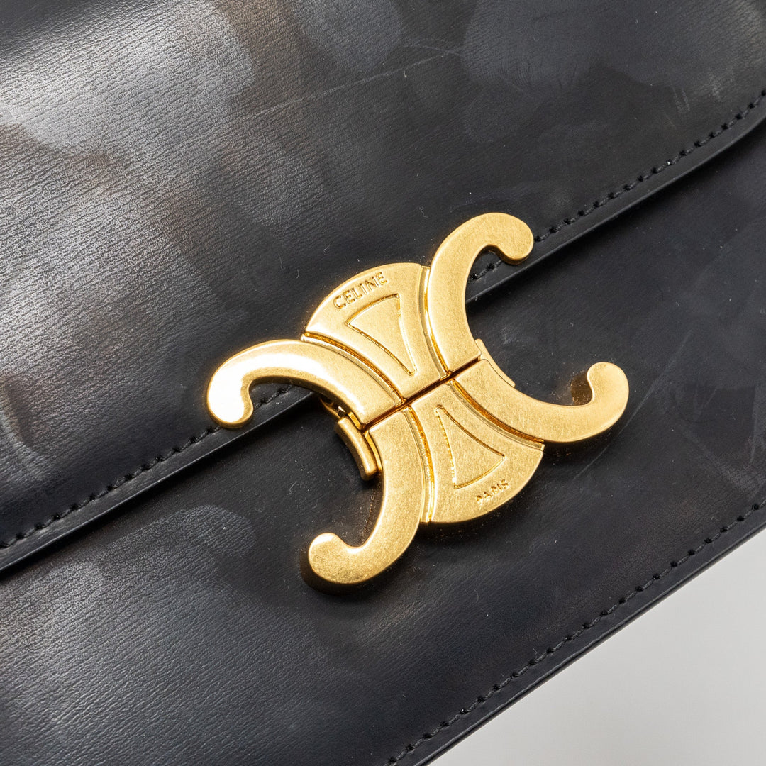 Top Quality Celine Teen Triomphe Bag Calfskin Black