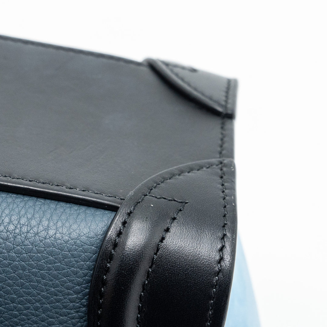 Celine Nano Luggage Bag Multi Colour blue/dark blue/black