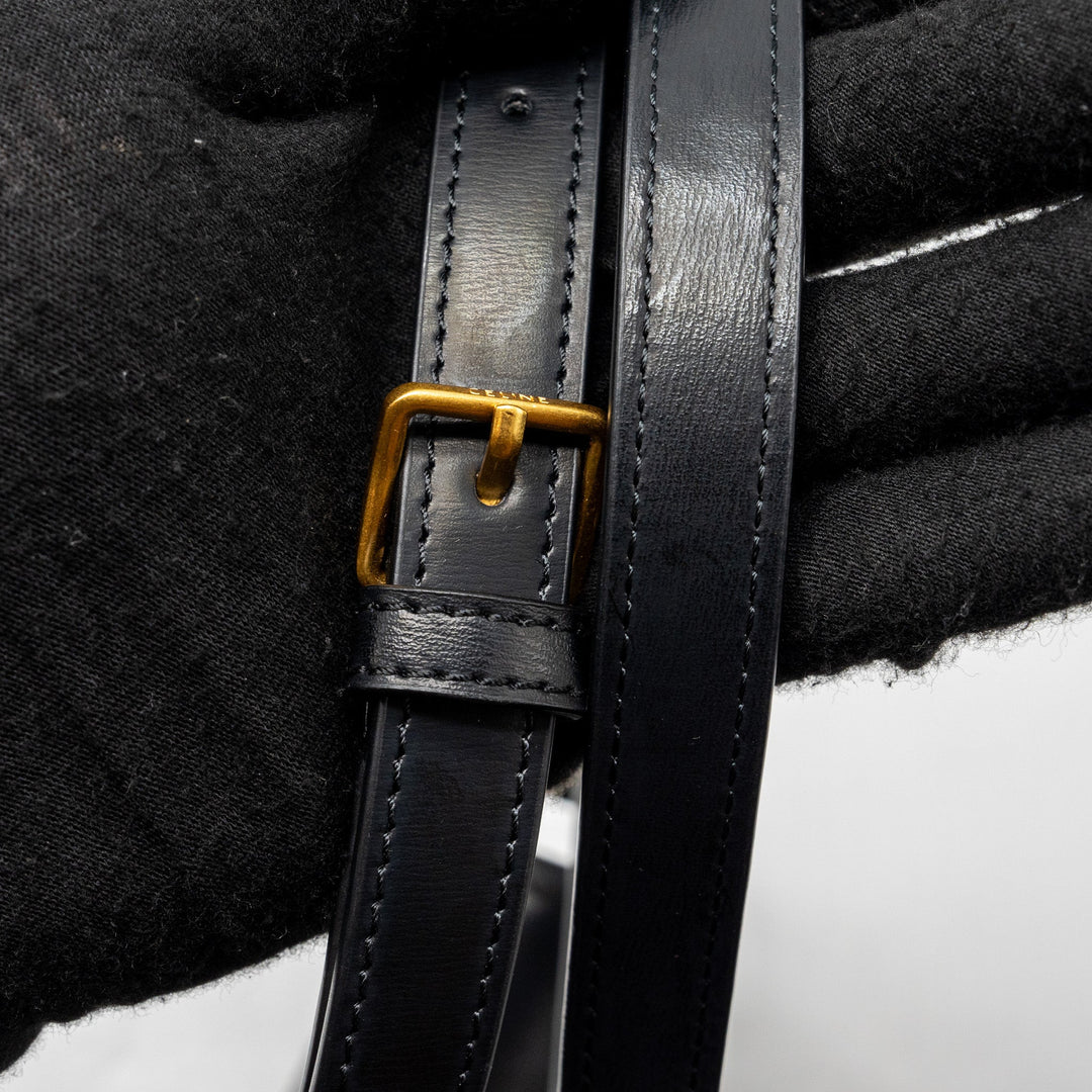 Top Quality Celine Teen Triomphe Bag Calfskin Black