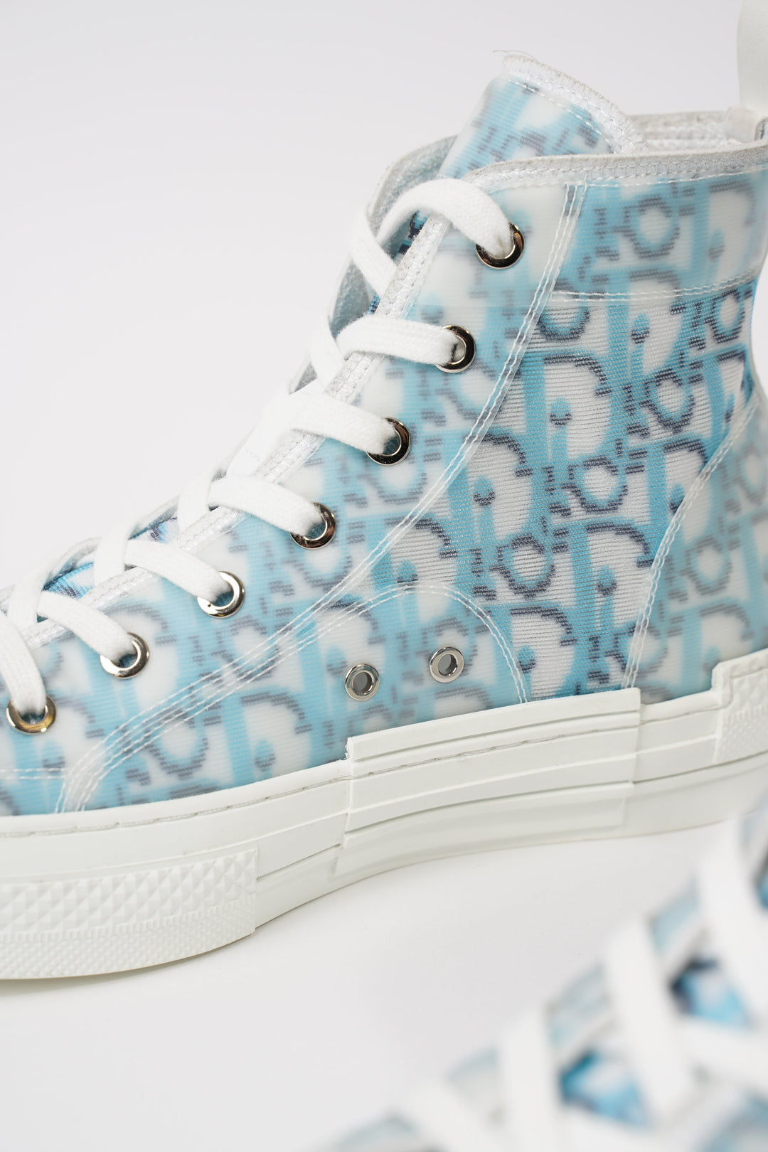 Christian Dior Womens B23 White Blue EU 38 / UK 5