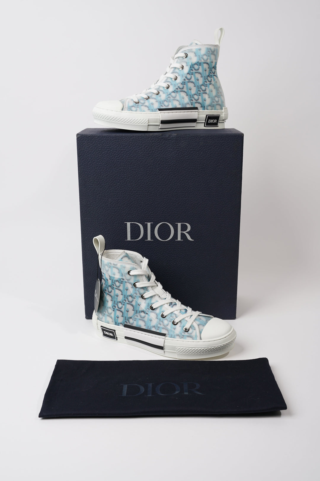 Christian Dior Womens B23 White Blue EU 38 / UK 5