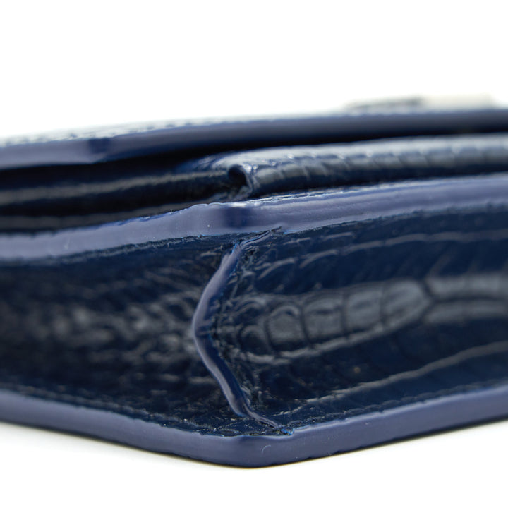 Saint Laurent Sunset Chain Wallet Navy SHW