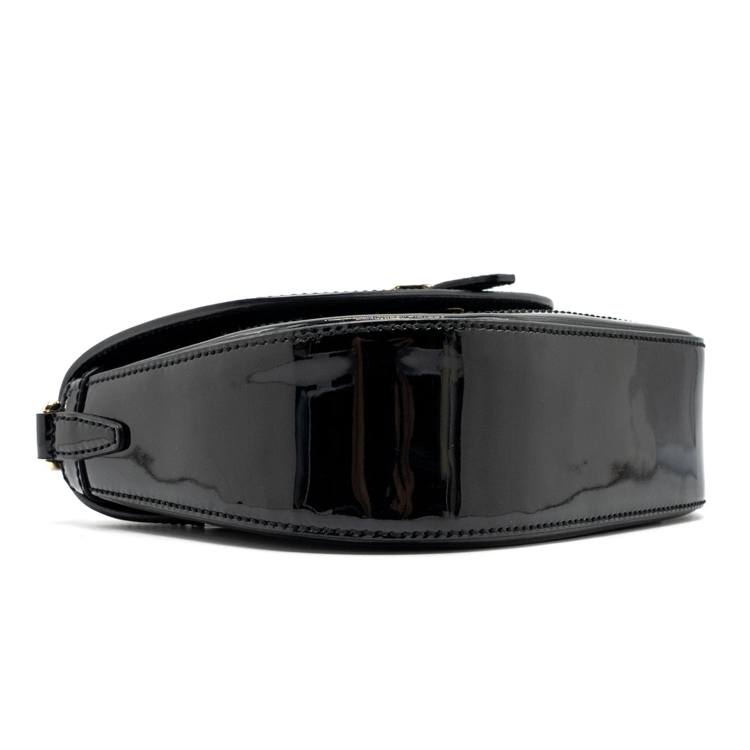 Gucci messenger crossbody bag patent black
