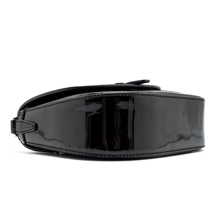 Gucci messenger crossbody bag patent black