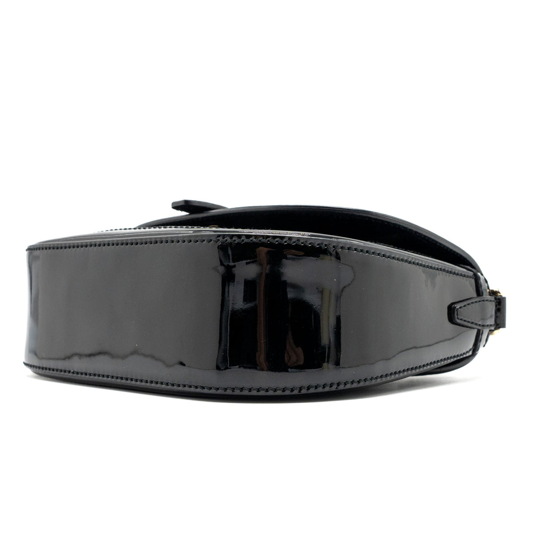 Gucci messenger crossbody bag patent black