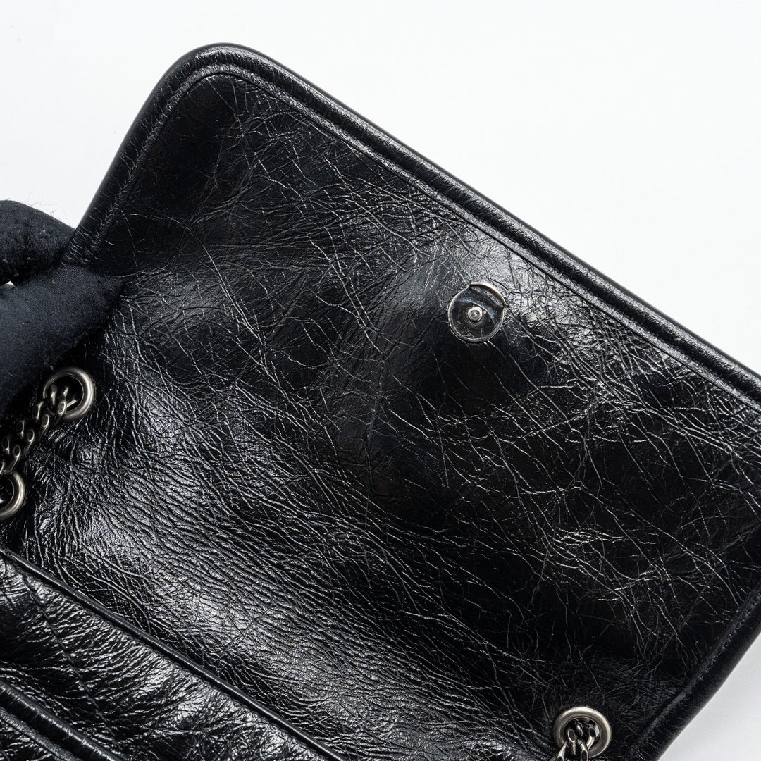 Saint Laurent/YSL Niki Baby Bag vintage Calfskin Black ruthenium hardware