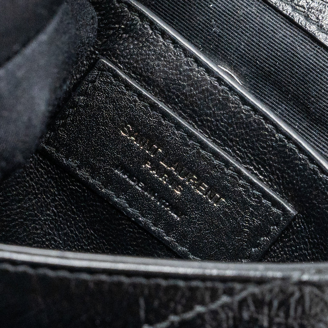Saint Laurent/YSL Niki Baby Bag vintage Calfskin Black ruthenium hardware